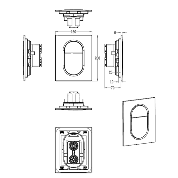 Кнопка смыва Wonzon & Woghand WW-IB257-CR - фото 2