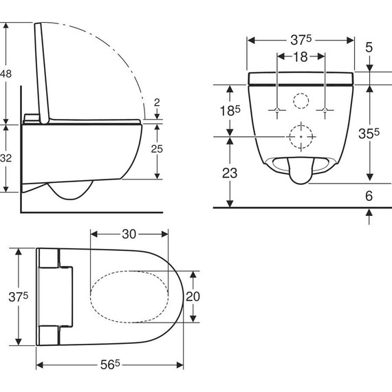 Унитаз-биде подвесной безободковый Geberit AquaClean Alba 146.350.01.1 с крышкой микролифт - фото 13