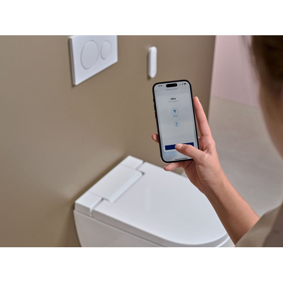 Унитаз-биде подвесной безободковый Geberit AquaClean Alba 146.350.01.1 с крышкой микролифт - фото 6