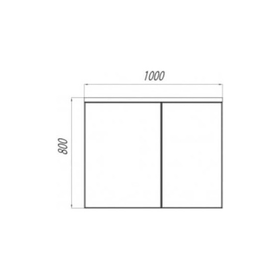 Зеркало шкаф Акватон Брук 100 см 1A200702BC010 - фото 2