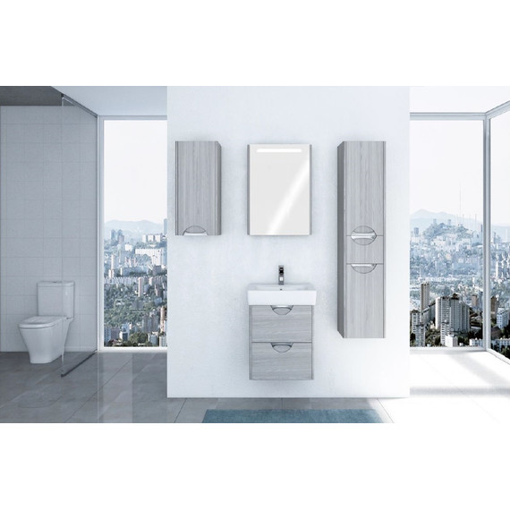 Зеркало шкаф Акватон Сильва 50 см 1A215502SIW6L - фото 8