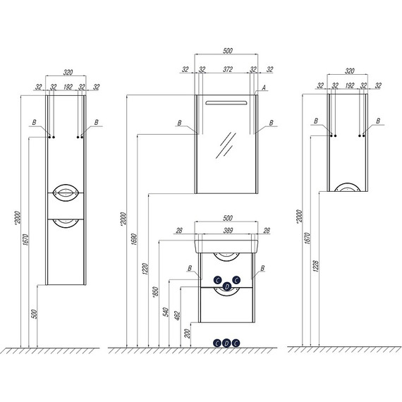 Зеркало шкаф Акватон Сильва 50 см 1A215502SIW6L - фото 9