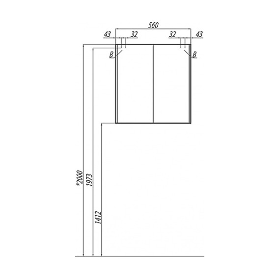 Шкаф Акватон Шерилл 56 см 1A206603SH010 - фото 2