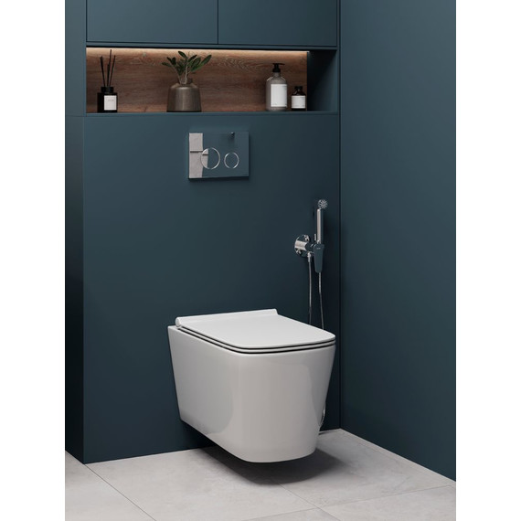 Унитаз подвесной безободковый Cersanit Crea Vortex DPL EO Slim A68916 с тонкой крышкой микролифт (система смыва Торнадо) - фото 19