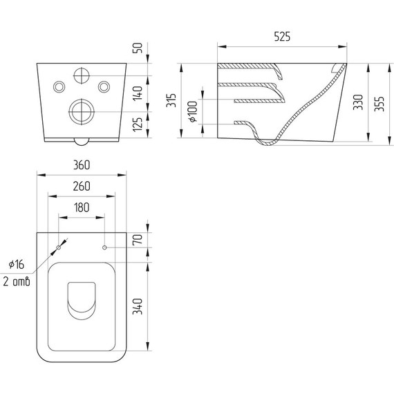 Унитаз подвесной безободковый Cersanit Crea Vortex DPL EO Slim A68916 с тонкой крышкой микролифт (система смыва Торнадо) - фото 23