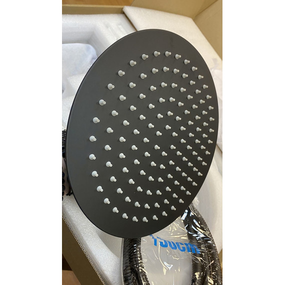 Душевая система для душа с термостатом SantiLine SL-9016MB, чёрный матовый - фото 4