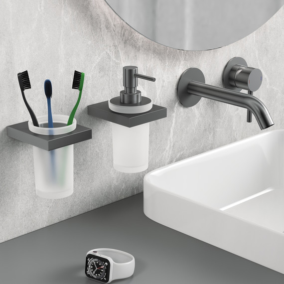 Дозатор для жидкого мыла Timo Petruma 15239/18, цвет чёрное золото - фото 2