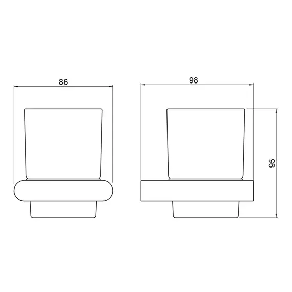 Стакан для зубных щеток Timo Luiro 18432/03, цвет чёрный - фото 2