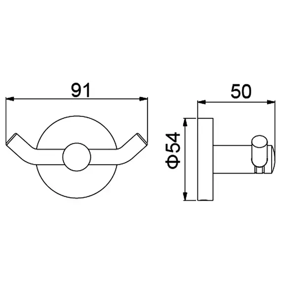 Двойной крючок Timo Saona 13012/13, цвет никель - фото 5