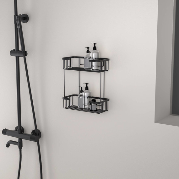 Полочка Timo Saona 13083/03, цвет чёрный матовый - фото 4