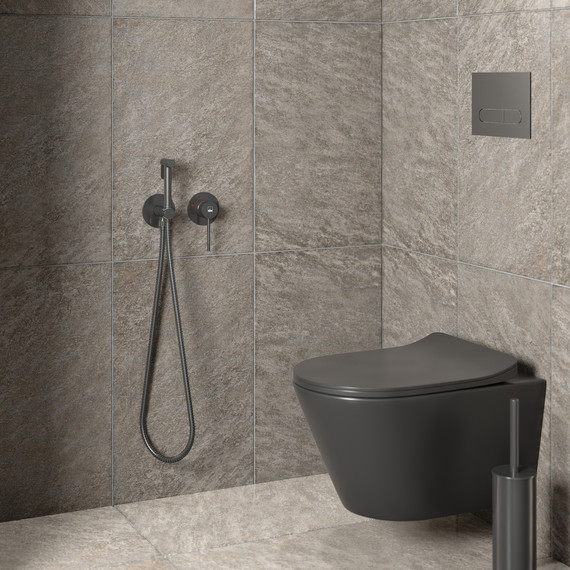 Набор для гигиенического душа Timo Saona 2339/18SM (со скрытой частью) чёрное золото - фото 4