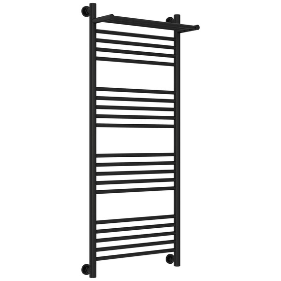 Полотенцесушитель водяной Сунержа Богема+ с полкой П20 500x1260 мм 31-0223-1250, чёрный матовый - фото 
