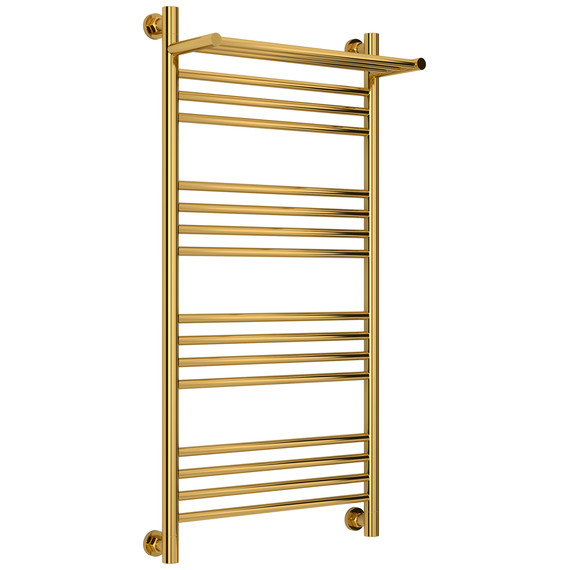 Полотенцесушитель водяной Сунержа Богема+ с полкой П16 500x1060 мм 03-0223-1050, золото - фото 