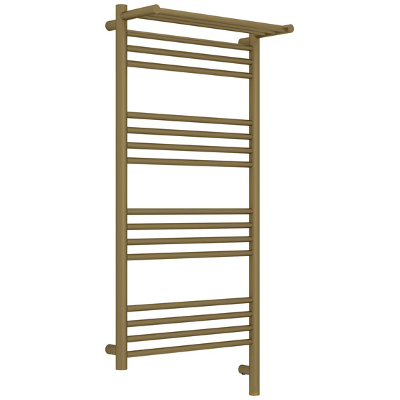 Полотенцесушитель электрический Сунержа Богема 3.1 с полкой П16 500x1120 мм 032-6007-1050 R, золото матовое - фото 