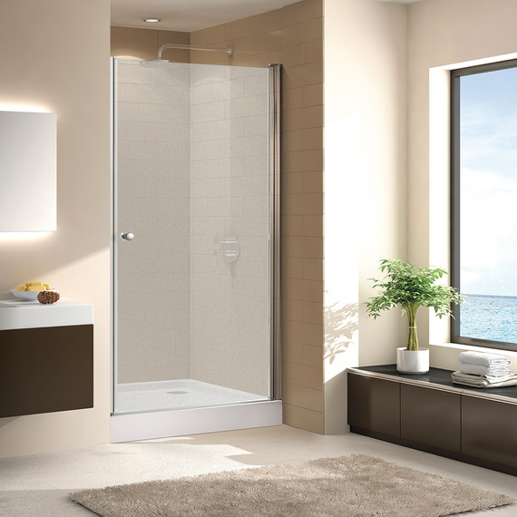 Душевая дверь Cezares 80 см ECO-O-B-1-80-P-Cr, хром/матовое - фото 