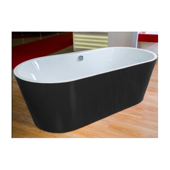 Ванна отдельностоящая Kolpa-San Comodo FS 185x90 см, белый/чёрный - фото 