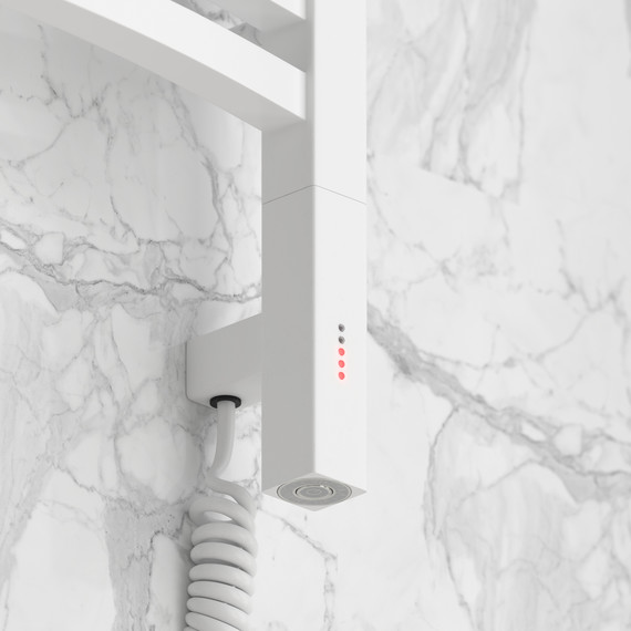 Полотенцесушитель электрический Сунержа Аркус 3.0 П15 600x920 мм 30-5705-8060 R, белый матовый - фото 3