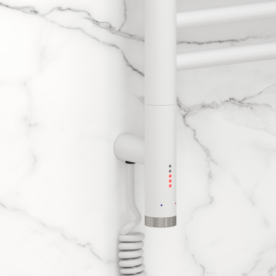 Полотенцесушитель электрический Сунержа Богема 3.1 П16 500x1120 мм (прямая перемычка) 30-6004-1050 L, белый матовый - фото 3