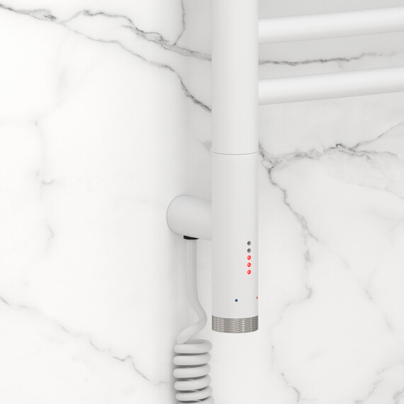 Полотенцесушитель электрический Сунержа Богема 3.1 П16 500x1120 мм (выгнутая перемычка) 30-6002-1050 L, белый матовый - фото 3