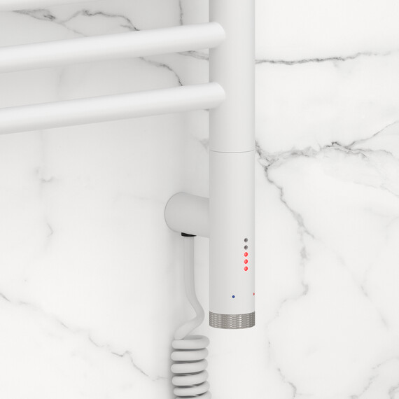 Полотенцесушитель электрический Сунержа Богема 3.1 П14 400x920 мм (прямая перемычка) 30-6005-8040 R, белый матовый - фото 3