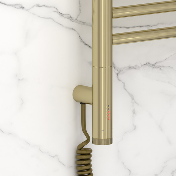 Полотенцесушитель электрический Сунержа Богема 3.1 с полкой П10 400x720 мм 020-6006-6040 L, шампань - фото 3