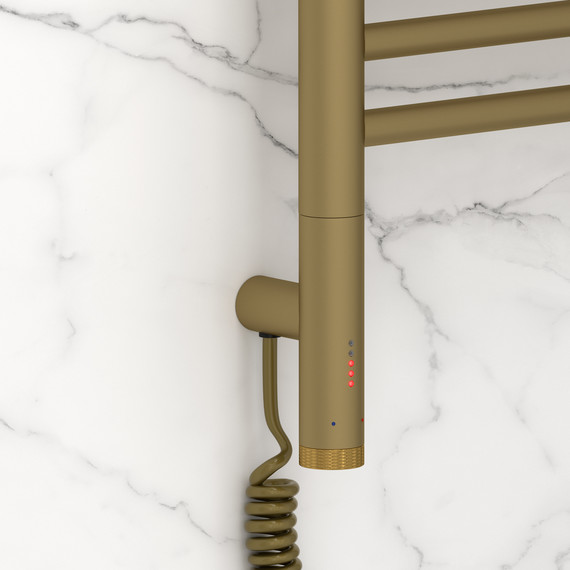 Полотенцесушитель электрический Сунержа Богема 3.1 с полкой П10 400x720 мм 032-6006-6040 L, золото матовое - фото 3