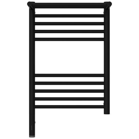 Полотенцесушитель электрический Сунержа Богема 3.1 с полкой П10 400x720 мм 31-6006-6040 L, чёрный матовый - фото 2