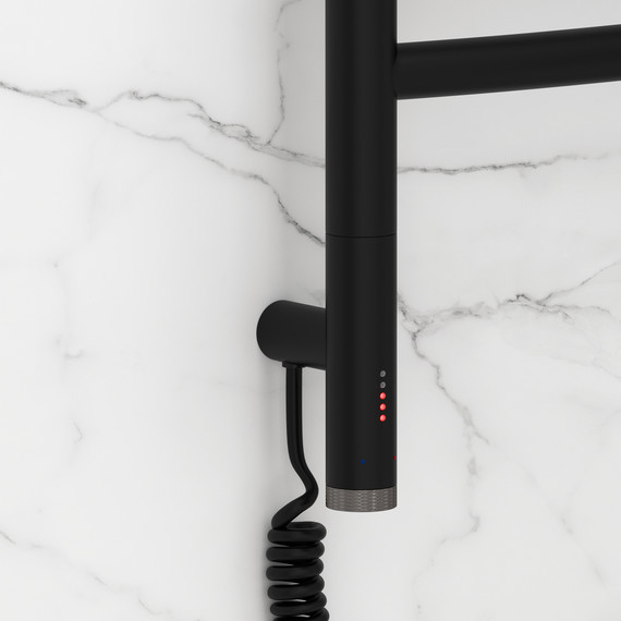 Полотенцесушитель электрический Сунержа Галант 3.1 П6 600x920 мм 31-6000-8060 L, чёрный матовый - фото 3