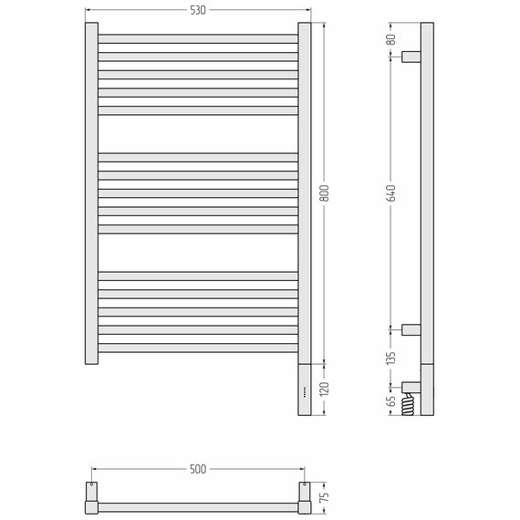 Полотенцесушитель электрический Сунержа Модус 3.1 П15 500x920 мм 051-5901-8050 R, состаренная латунь - фото 4