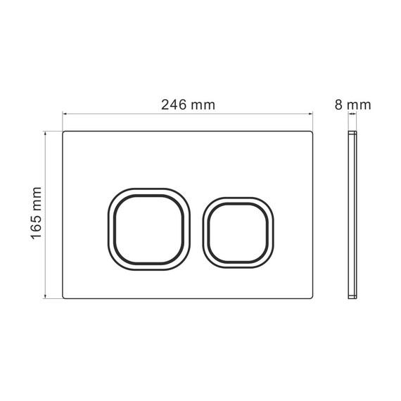 Кнопка смыва Grossman Cosmo 700.K31.02.210.210, чёрный матовый - фото 5