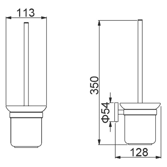 Ёршик для унитаза Timo Saona 13061/19, цвет розовое золото - фото 2