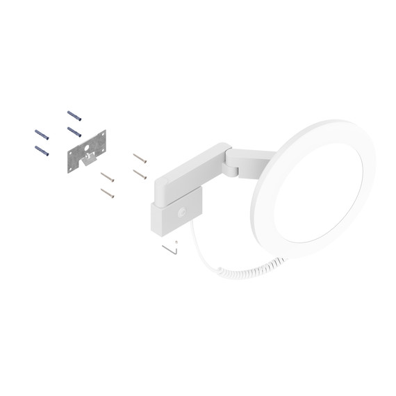 Зеркало косметическое настенное Timo Saona 13374/16, белый матовый - фото 3