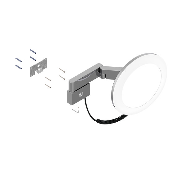 Зеркало косметическое настенное Timo Saona 13374/18, чёрное золото - фото 3