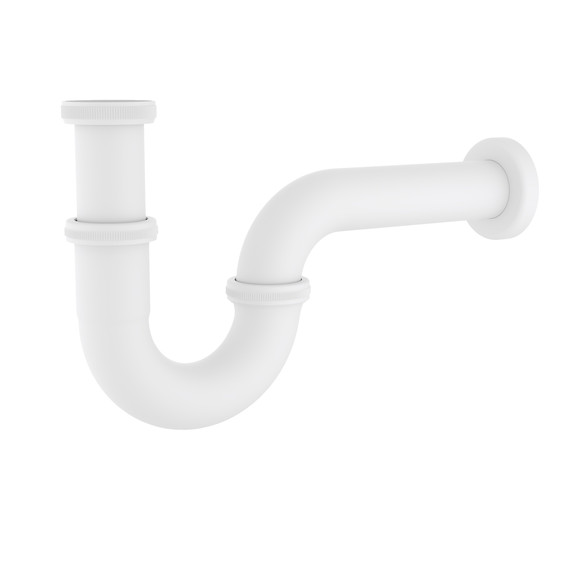 Сифон для умывальника Timo 961/16L, белый матовый - фото 
