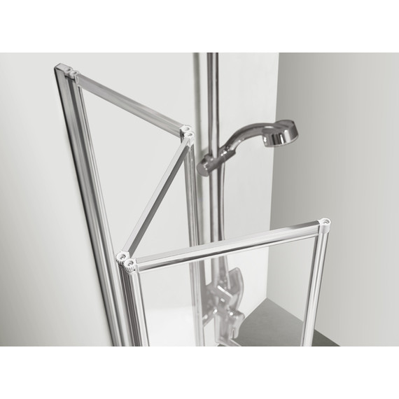 Шторка для ванны Azario Preston 80x150 см AZ-NFC6433 800, хром/прозрачное - фото 3