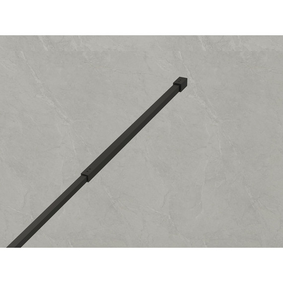 Душевая перегородка Loranto Walk-in 80 см CS-W02B-80 (стекло 8 мм) чёрный матовый/прозрачное "Лофт клетка" - фото 3