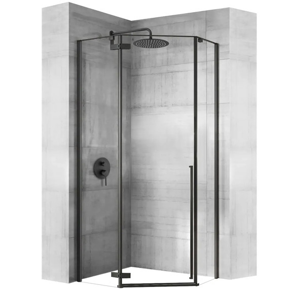 Душевое ограждение Loranto Neo 90x90 см CS-22107-90B (стекло 8 мм) чёрный/прозрачное - фото 2