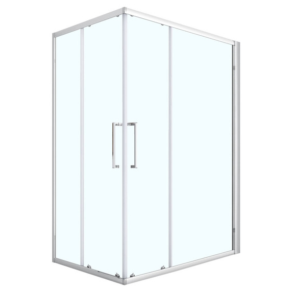 Душевое ограждение Loranto 120x80 см CS-AB01C-128, хром/прозрачное - фото 