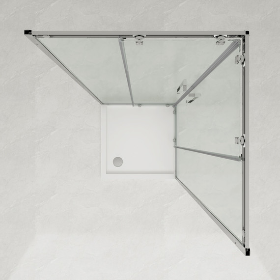 Душевое ограждение Loranto 100x100 см CS-AB01GG-100, серый матовый/прозрачное - фото 3