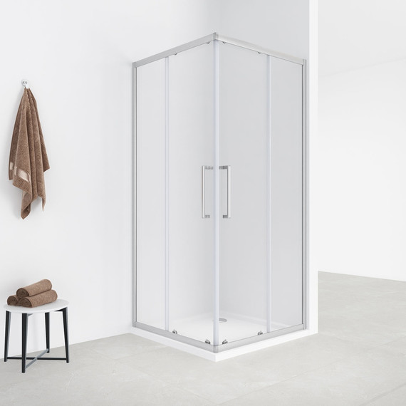Душевое ограждение Loranto 100x100 см CS-AB01S-100, сатин/прозрачное - фото 5