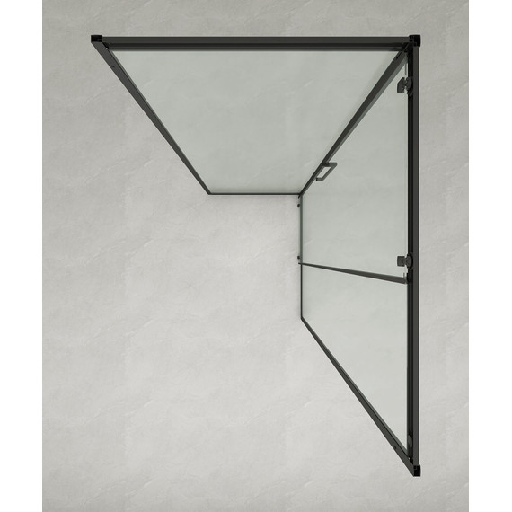 Душевое ограждение Loranto 120x90 см CS-AB02B-129, чёрный матовый/прозрачное - фото 6