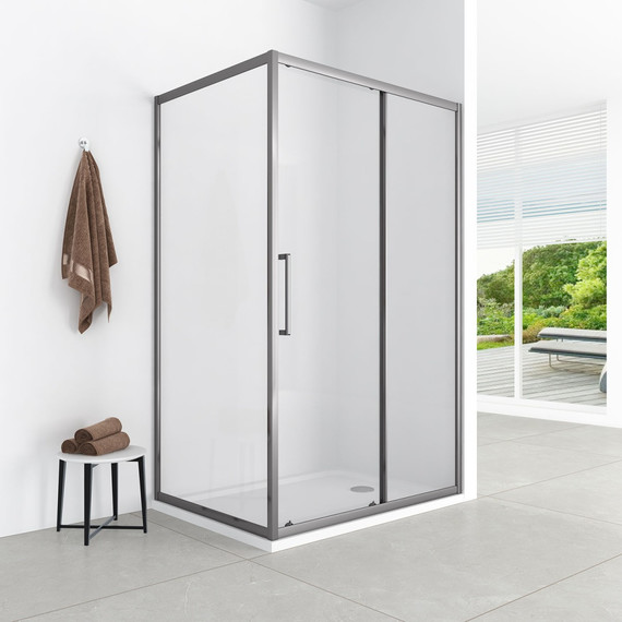 Душевое ограждение Loranto 120x80 см CS-AB02GG-128, серый матовый/прозрачное - фото 2