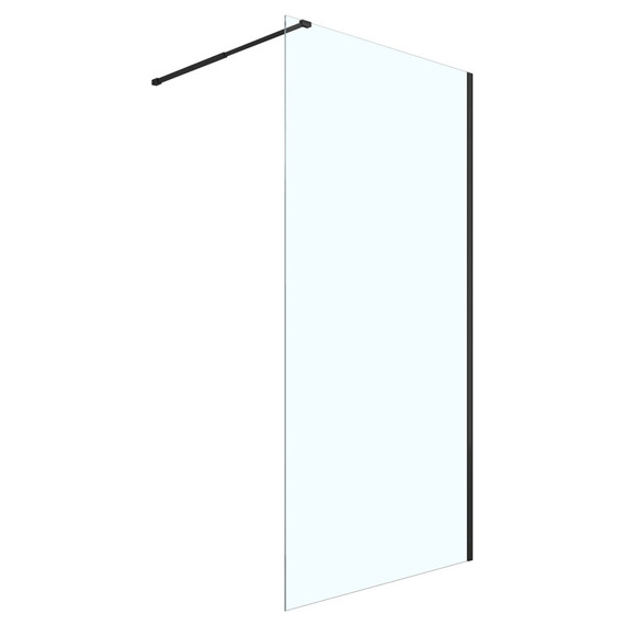 Душевая перегородка Loranto Walk-in 80 см CS-W04B-80 (стекло 8 мм) чёрный матовый/прозрачное - фото 