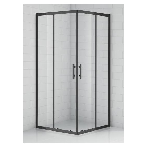 Душевое ограждение Cezares 90х90 см ECO-O-A-2-90-C-NERO, черный/прозрачное - фото 