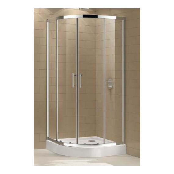 Душевое ограждение Cezares 90х90 см ECO-O-R-2-90-C-Cr, хром/прозрачное - фото 