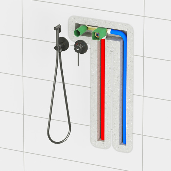 Набор для гигиенического душа Timo Saona 2339/13SM (со скрытой частью) никель - фото 3