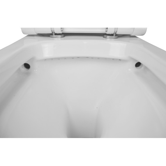 Унитаз-компакт безободковый Creo Ceramique ARLES AS1003+AS1002R с тонкой крышкой микролифт - фото 10