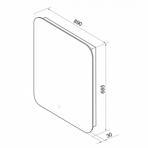 Зеркало Loranto Дина 90 см CS00098010 - фото 5