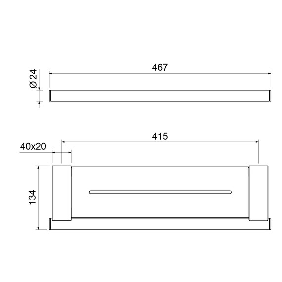 Полочка Timo Luiro 18573/18, цвет чёрное золото - фото 2
