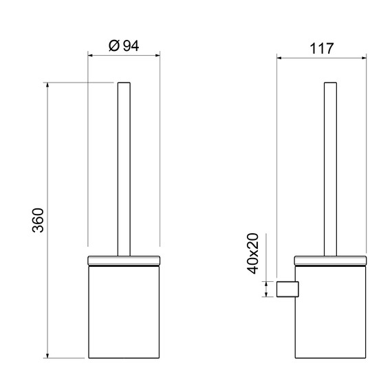 Ёршик для унитаза Timo Luiro 18661/00 - фото 2